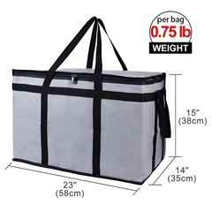 Bolsas térmicas extragrandes para catering/pizza caliente, con base rígida, NEW