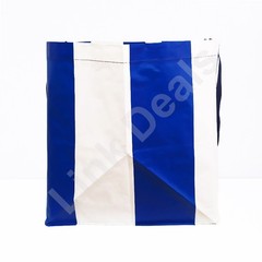Ikea SACKKARRA Shopping Laundry Storage Large Bag White/Blue Striped 19 gallon