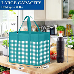 Reusable Grocery Shopping Bags 10 Pack Large Foldable Tote Bags Bulk