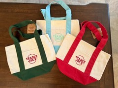 Trader Joe’s Mini Canvas Tote Red + Baby Blue + Green