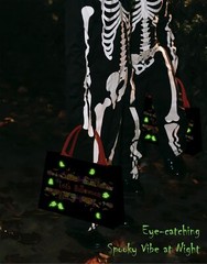 Halloween Canvas Candy Tote Bag With Handle Ghosts Glow In The Dark Great Pum…