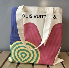 Louis Vuitton Reusable Foldable Canvas Shopping Bag Multicolor All-Over Pattern