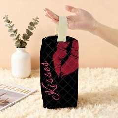 SuoSycorax Red Lip Kisses Printed Quilted Makeup Pouch for one size, bjz18088