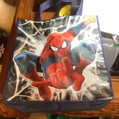 Marvel Spiderman – Reusable Eco Red/Blue Shopping Tote Bag with Handles