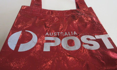 Australia Post – Small Carry Bag – Shiny – Red and White – Branding and Logo