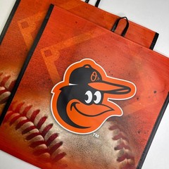 Baltimore Orioles Baseball Orange + Black Reusable Shopping Tote Bag MLB NWT NEW