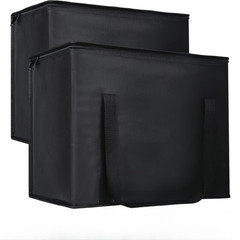 2 Pack Insulated Grocery Bags Large Thermal Cooler Tote Reusable Zippered XL Bag