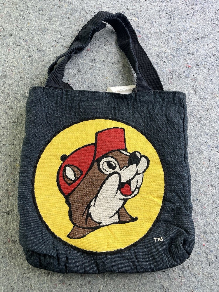 Buc-ee’s Beaver Logo Tote Bag Black Canvas Shoulder Tote 17×17