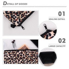 Sudaporn Leopard Print Makeup Cosmetic Bag for Women Animal Small, Yellow