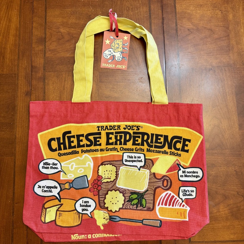 Trader Joe’s Cheese Adventures Experience Grocery Bag Cotton Eco Reusable1 Tote