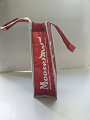 Moosejaw Reusable Shopping Tote Bag Size 4.5x10x13″ Red White Funny Quotes