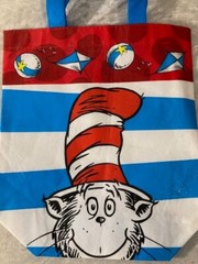 Dr. Suess (2) & Eric Carle (1) Reusable Vinyl Tote Bags Set of 3 – Thing #1 & #2