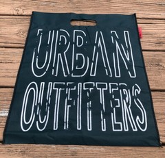 URBAN OUTFITTERS REUSABLE SHOPPING BAG TOTE GREEN WHITE HANDLE 15.5×18” FLAT