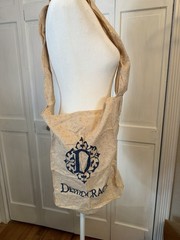 Democracy Reusable Foldable Cotton Shopping Tote Bag Beige Blue Medium