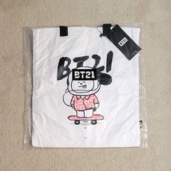 BT21 Music Chimmy reusable grocery shoulder tote bag Line Friends Jimin BTS