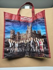 Downton Abbey Tote Bag Reusable World Market Red/Burgundy Pre-owned Clean 2013