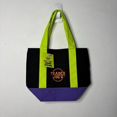 Trader Joe’s Canvas MINI Tote Bag Halloween Multicolor Black Purple Green Orange