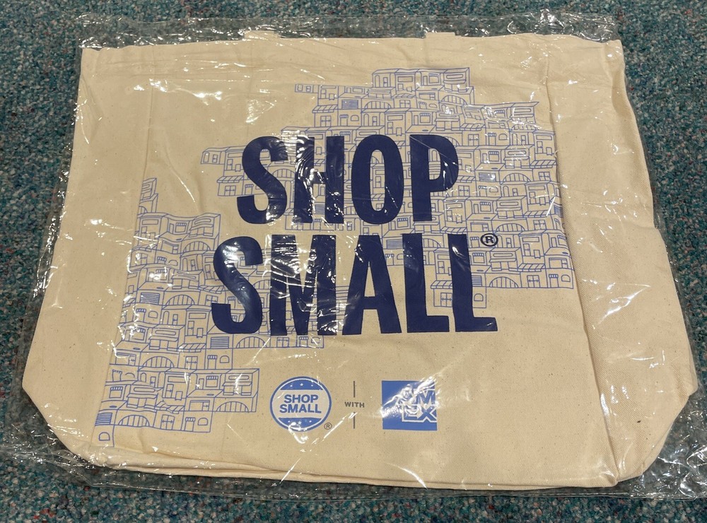 SHOP SMALL with American Express 2024 Amex Canvas Tote Bag 17.5” x 14.5”