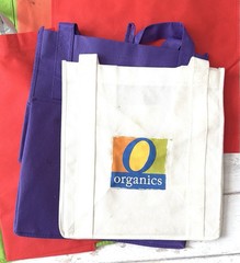 Colorful Reusable Tote Bags Grocery Shopping Bag Set of 10 Rainbow Colors