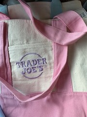 Trader Joe’s Mini Pastel Canvas Tote Bag Set Of 4 2026 Pink Green Blue Yellow