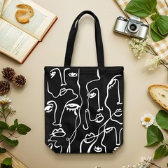 Canvas Tote Bag for Women, Aesthetic Tote Bag with Zipper Poet