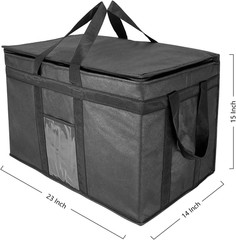 Xxl-Larger Insulated Cooler Bags with Zipper Closure,Reusable Grocery Shopping B