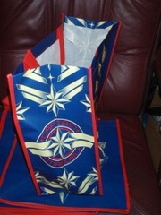Marvel CAPTAIN MARVEL Reusable Tote Gift Bag (13″ x 13″ x 6.75″ ) NWT LOT OF 5