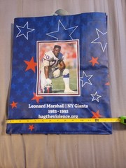 NY GIANTS LEONARD MARSHALL T2T FOUNDATION REUSABLE BAGS 3