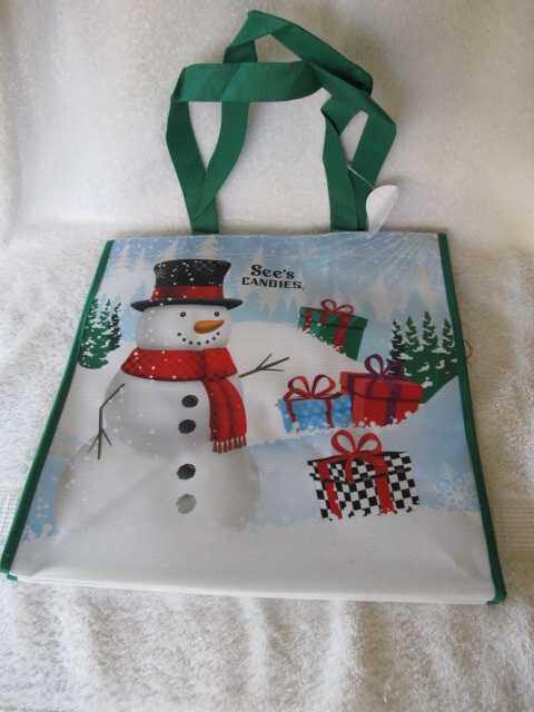 SEE’S CANDY CHRISTMAS HOLIDAY REUSABLE TOTE BAG – NEW WITH TAG