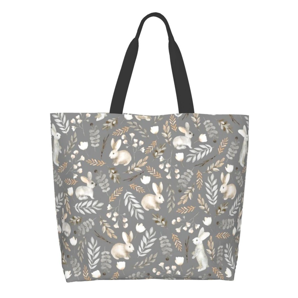 Cute Easter Bunny Tote Bag For Women Bunny Shoulder Bag Casual Tote Bag