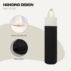 LeCorner Plastic Bag Holder, Wall Mount Grocery Holder for Basic Black