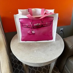 Luxe Inspired Reusable Tote, Polypropylene, Medium Size: 20″ x 12″ x 8″, Purple