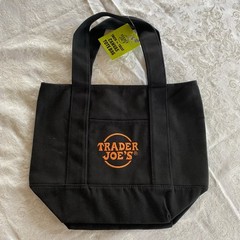 New Trader Joe’s Black/Orange Mini Trick Or Treat Halloween Mini Canvas Tote