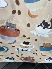 NEW CATS Reusable Shopping Bag TJX Tote CATS Cats & COFFEE-CUPS☕️