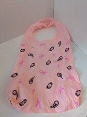 Pocket Foldaway Bag Breast Cancer Awareness Pink Grocery Errands Reusable On Go