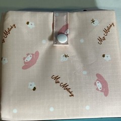 SANRIO-MY MELODY GROCERY TOTE/SHOPPING BAG- PINK W/ SNAP- NEVER USED/NEW