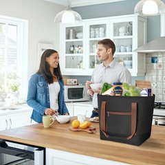 Jumbo Insulated Cooler Bag with Zipper, Collapsible Leak Proof Insulated Bag …