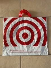 Target Plastic Grocery Bag Clean Folded Art Crafts 2016 Reusable