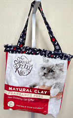Upcycled Cat Litter Bag Tote Handmade Reusable Grocery Market Shopping Bag