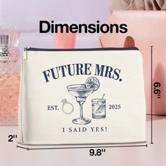 Wedding Bridal Shower Gifts for Bride to Be 2025 Future Mrs Makeup Bag B