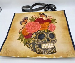 Skull Floral Reusable Shopping Bag ECOTOTE Halloween~Day of the Dead Marshalls
