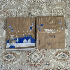Trader Joe’s Holiday 2024 Paper Grocery Bags ~ Set of 12 Brand New