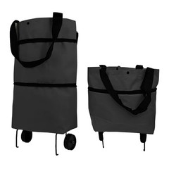 Collapsible Shopping Grocery Bag With Wheels Rolling Tote Bag With Wheels Lar…