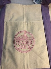 Trader Joe’s Canvas Limited Release Tote Shopping Bag LARGE Lavender or Green