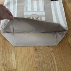 Trader Joe’s 2026 Striped Mini Pastel Canvas Tote Bag Desert Sand READY TO SHIP