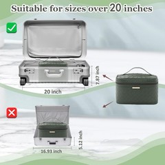 Dajasan Makeup Bag Cosmetic Bag, Travel Large Capacity Green