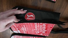 Lululemon Shopping Bags Small Lot of 4 Red White