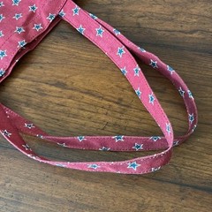 J. CREW Mercantile Printed Reusable Canvas Grocery Tote Bag Red White Stars