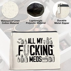 Funny Medicine Makeup Bag Gifts for Nurse Practitioner Pharmacist Patient FUR