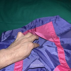 Avon Foldable Reusable Shopping Bag Pocket Purple Pink Colorblock Man Made Large